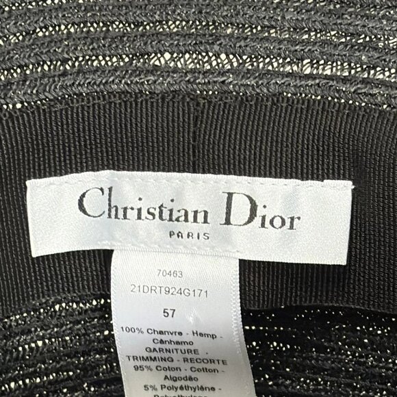 DIOR/ChristianDior - Plant fiber (hemp) Cotton Polyethylene Hat 485-081125 - Picture 6 of 6